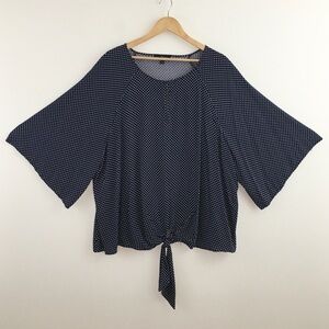 Fred David | Navy w/ White Polka Dot Blouse